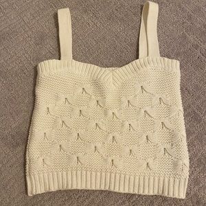 NWOT Zara Cream crop top